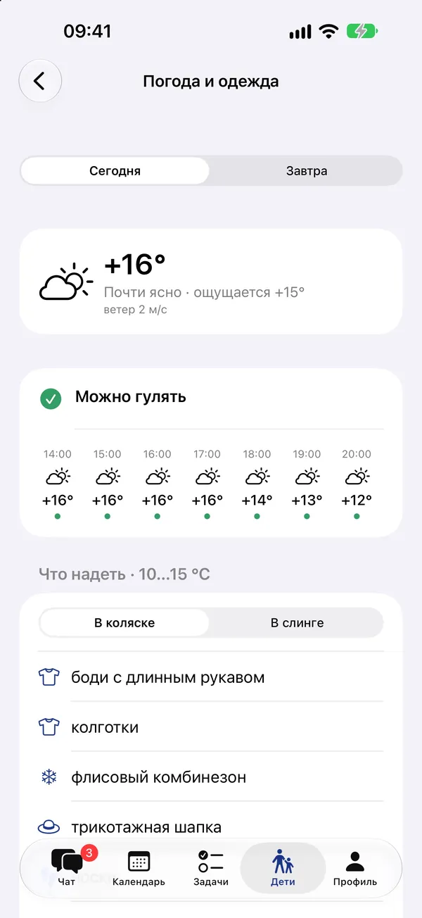 Погода: +16, можно гулять, прогноз по часам и что надеть